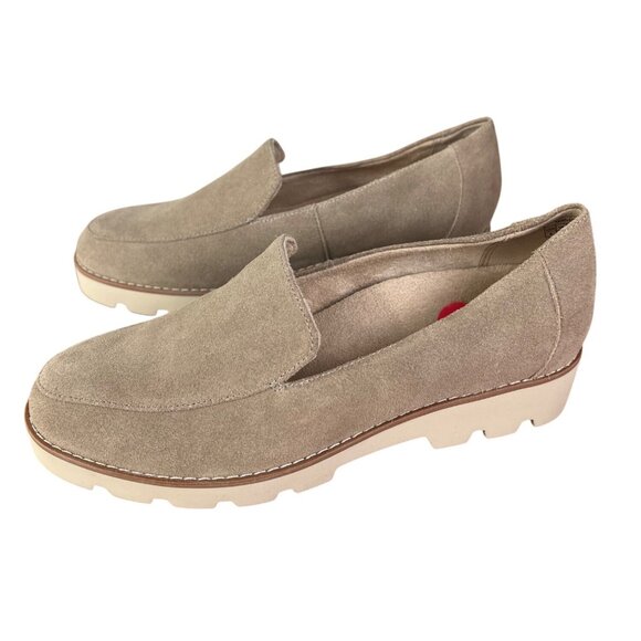 Vionic Womens Kensley Slip-On Loafers Taupe Suede Size 6 Wide - Picture 8 of 10
